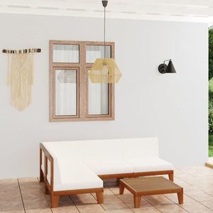vidaXL Set mobilier de grădină cu perne, 5 piese, lemn masiv acacia imagine