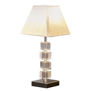 HOMCOM Lampă de Masă Modernă cu Cristale Pivotante, Iluminat Eleganta pentru Noptieră sau Birou, Cuplare E14 | Aosom Romania imagine