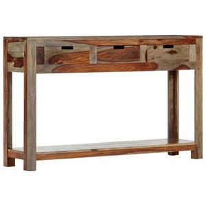 vidaXL Masă consolă cu 3 sertare, 120x30x75 cm, lemn masiv de sheesham imagine