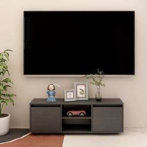 vidaXL Comodă TV, gri, 110x30x40 cm, lemn masiv de pin imagine