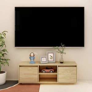 vidaXL Comodă TV, 110x30x40 cm, lemn masiv de pin imagine