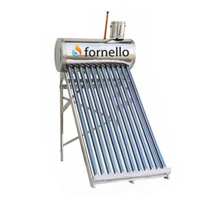 Panou solar nepresurizat Fornello pentru producere apa calda, cu rezervor inox 100 litri, 12 tuburi vidate si vas flotor 5 litri imagine