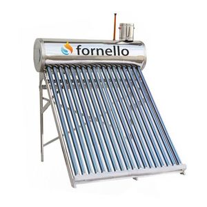 Panou solar nepresurizat Fornello pentru producere apa calda, cu rezervor inox 150 litri, 18 tuburi vidate si vas flotor 5 litri imagine