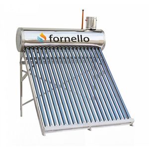 Panou solar nepresurizat Fornello pentru producere apa calda, cu rezervor inox 165 litri, 20 tuburi vidate si vas flotor 5 litri imagine