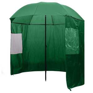 vidaXL Umbrelă pentru pescuit, verde, 240x210 cm imagine
