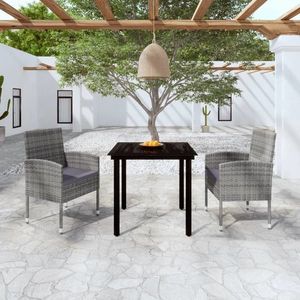 vidaXL Set mobilier pentru grădină, 3 piese, antracit imagine