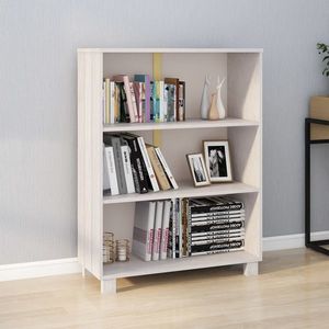 vidaXL Raft de cărți „HAMAR” alb, 85x35x112 cm, lemn masiv de pin imagine