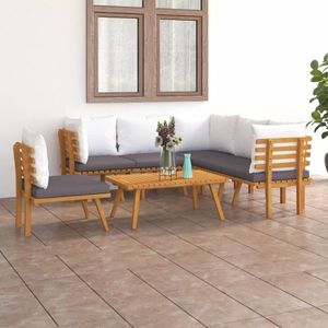 vidaXL Set mobilier de grădină cu perne, 7 piese, lemn masiv acacia imagine