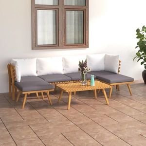 vidaXL Set mobilier de grădină cu perne, 7 piese, lemn masiv de acacia imagine