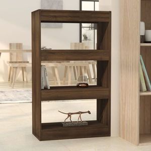813604 vidaXL Book Cabinet/Room Divider Brown Oak 60x30x103 cm Chipboard imagine