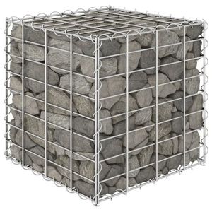 vidaXL Strat înălțat cub gabion, 40 x 40 x 40 cm, sârmă de oțel imagine