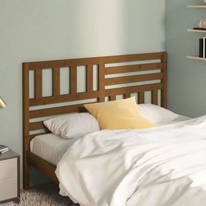 vidaXL Tăblie de pat, maro miere, 141x4x100 cm, lemn masiv de pin imagine
