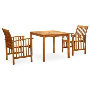 vidaXL Set mobilier de grădină cu perne, 3 piese, lemn masiv acacia imagine