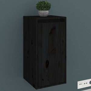 vidaXL Dulap de perete, negru, 30x30x60 cm, lemn masiv de pin imagine