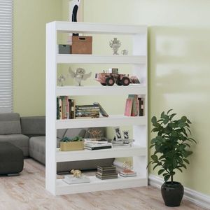 vidaXL Bibliotecă/Separator cameră, alb, 100x30x166 cm imagine
