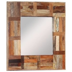 vidaXL Oglindă de perete, 50x50 cm, lemn masiv reciclat imagine