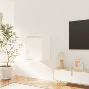 vidaXL Dulap de perete, alb, 30x30x40 cm, lemn masiv de pin imagine