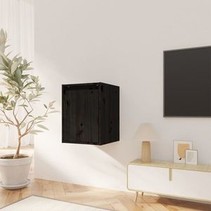 vidaXL Dulap de perete, negru, 30x30x40 cm, lemn masiv de pin imagine