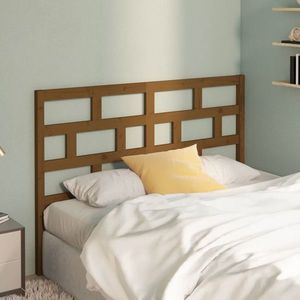 vidaXL Tăblie de pat, maro miere, 126x4x100 cm, lemn masiv de pin imagine