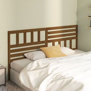 vidaXL Tăblie de pat, maro miere, 186x4x100 cm, lemn masiv de pin imagine