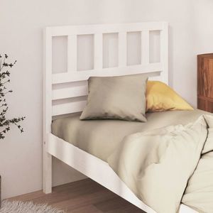 vidaXL Tăblie de pat, alb, 81x4x100 cm, lemn masiv de pin imagine