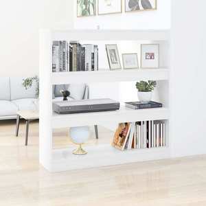 vidaXL Bibliotecă/Separator cameră, alb, 100x30x103 cm imagine