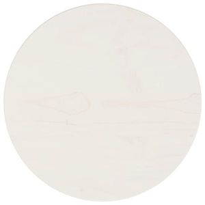 vidaXL Blat de masă, alb, Ø30x2, 5 cm, lemn masiv de pin imagine