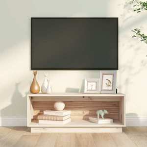 vidaXL Comodă TV, 90x35x35 cm, lemn masiv de pin imagine
