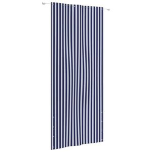 vidaXL Paravan de balcon, albastru și alb, 120x240 cm, țesătură oxford imagine