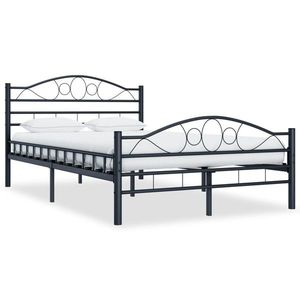vidaXL Cadru de pat, negru, 120 x 200 cm, oțel imagine