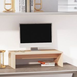vidaXL Stand pentru monitor, 50x27x15 cm, lemn masiv de pin imagine