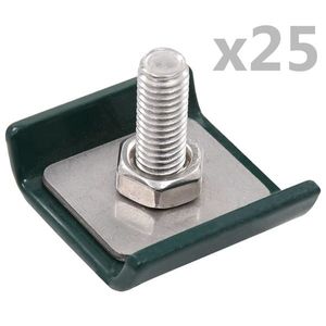 vidaXL Conector grilaj din plasă, verde, 25 seturi imagine
