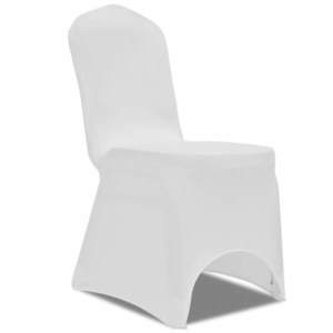 vidaXL Husă de scaun elastică, 50 buc., alb imagine
