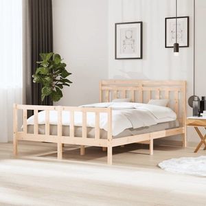 vidaXL Cadru de pat, 150x200 cm, lemn masiv, King Size imagine