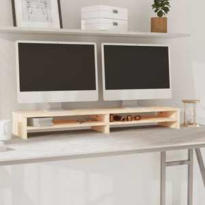 vidaXL Stand pentru monitor, 100x24x13 cm, lemn masiv de pin imagine