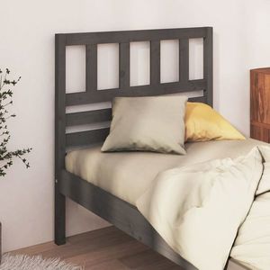 vidaXL Tăblie de pat, gri, 94x4x100 cm, lemn masiv de pin imagine