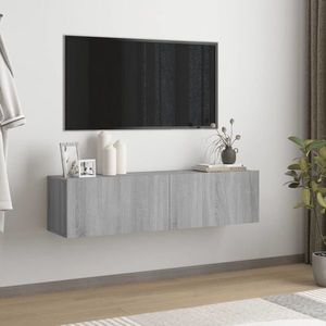 vidaXL Comodă TV de perete, gri sonoma, 120x30x30 cm, lemn compozit imagine
