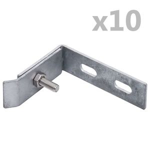 vidaXL Conector de colț de perete, 10 seturi, argintiu imagine