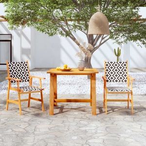vidaXL Set mobilier de grădină, 3 piese, lemn masiv de acacia imagine