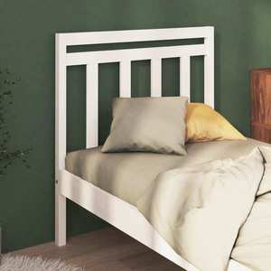 vidaXL Tăblie de pat, alb, 96x4x100 cm, lemn masiv de pin imagine
