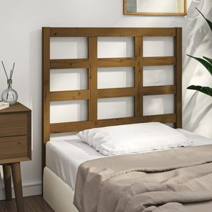 vidaXL Tăblie de pat, maro miere, 105, 5x4x100 cm, lemn masiv de pin imagine