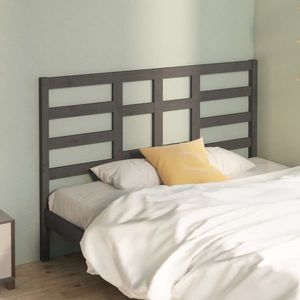 vidaXL Tăblie de pat, gri, 156x4x104 cm, lemn masiv de pin imagine