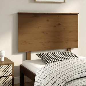 vidaXL Tăblie de pat, maro miere, 104x6x82, 5 cm, lemn masiv de pin imagine