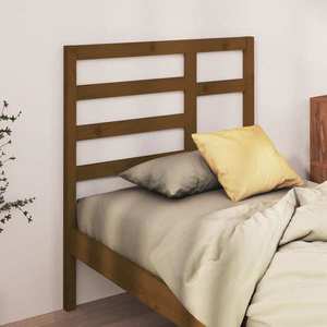 vidaXL Tăblie de pat, maro miere, 96x4x104 cm, lemn masiv de pin imagine