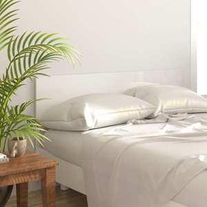 vidaXL Tăblie de pat, alb extralucios, 160x1, 5x80 cm, lemn prelucrat imagine
