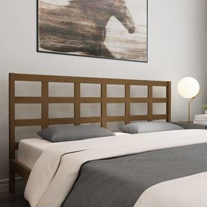 vidaXL Tăblie de pat, maro miere, 185, 5x4x100 cm, lemn masiv de pin imagine