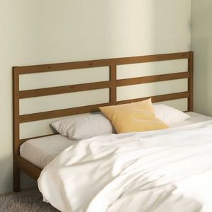 vidaXL Tăblie de pat, maro miere, 186x4x100 cm, lemn masiv de pin imagine