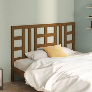 vidaXL Tăblie de pat, maro miere, 156x4x100 cm, lemn masiv de pin imagine