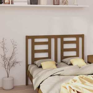 vidaXL Tăblie de pat, maro miere, 141x4x100 cm, lemn masiv de pin imagine