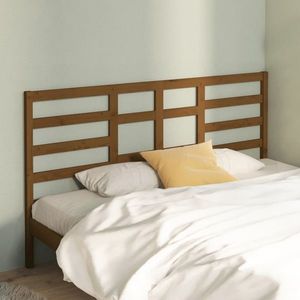 vidaXL Tăblie de pat, maro miere, 206x4x104 cm, lemn masiv de pin imagine